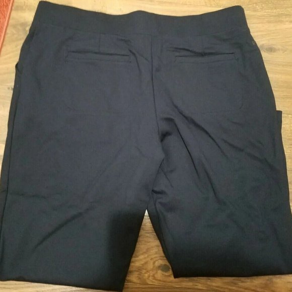 Modern Ambition Ladies Pleated Ponte Pant Waist Band Black Large - Picture 4 of 7